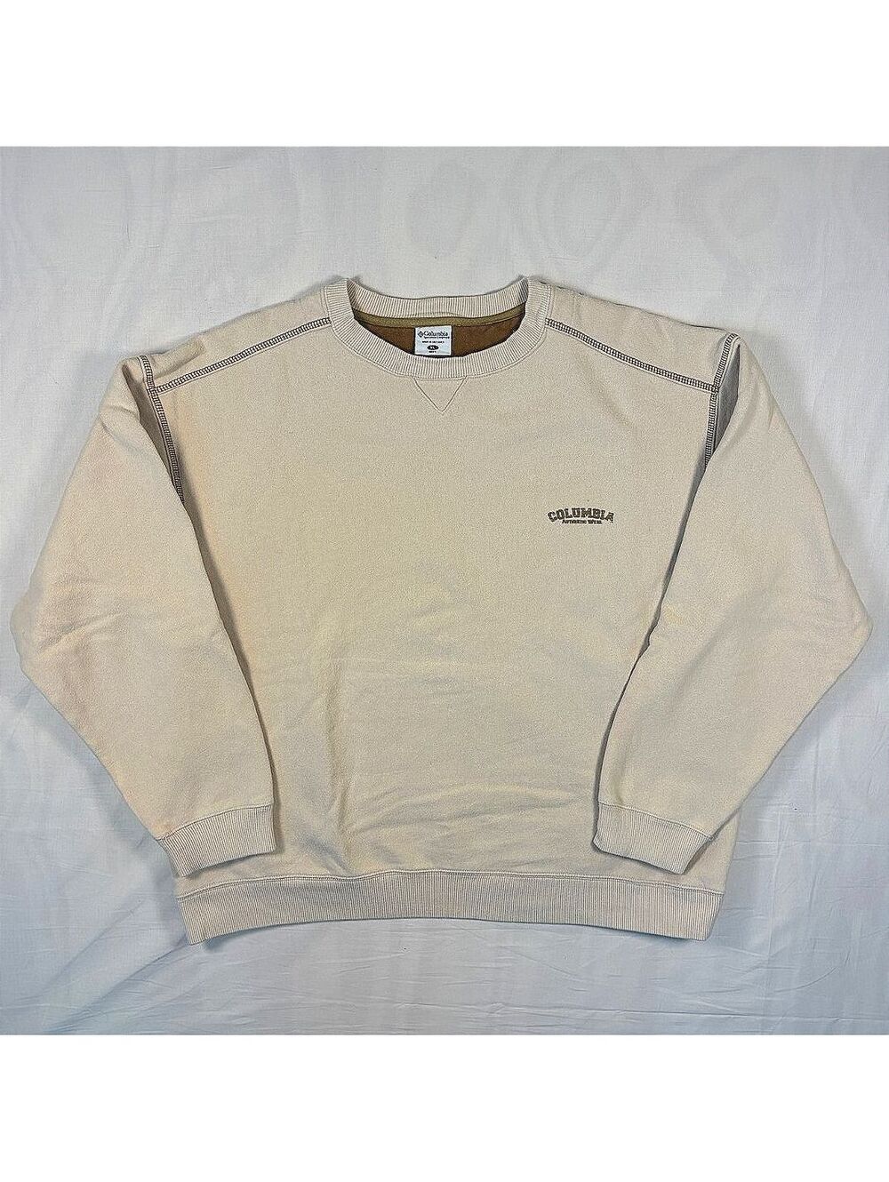 Columbia Sportswear Co Beige and Brown Crewneck Sweatshirt Size XL